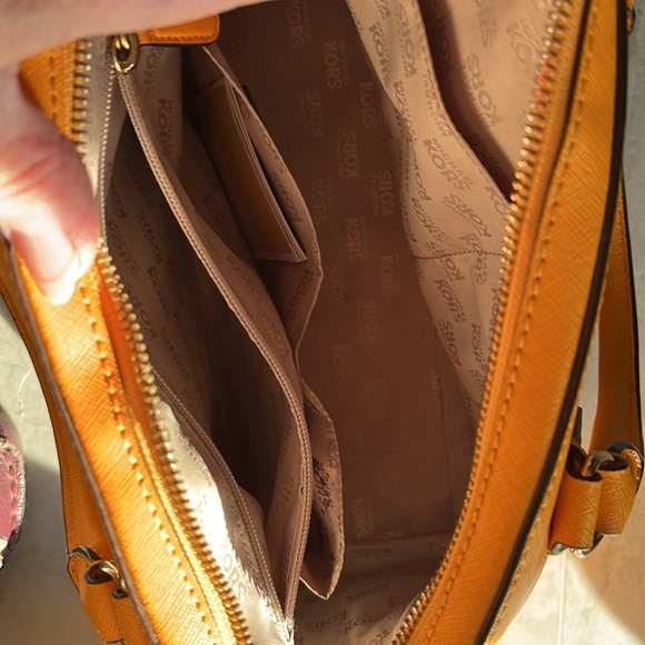 Michael Kors   Satchel,  Crossbody bag & wallet leather Vibrant goldenrod color - Picture 12 of 16